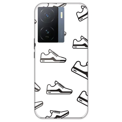 Black Sneakers - Clear Printed Silicone Case For IQOO Z7