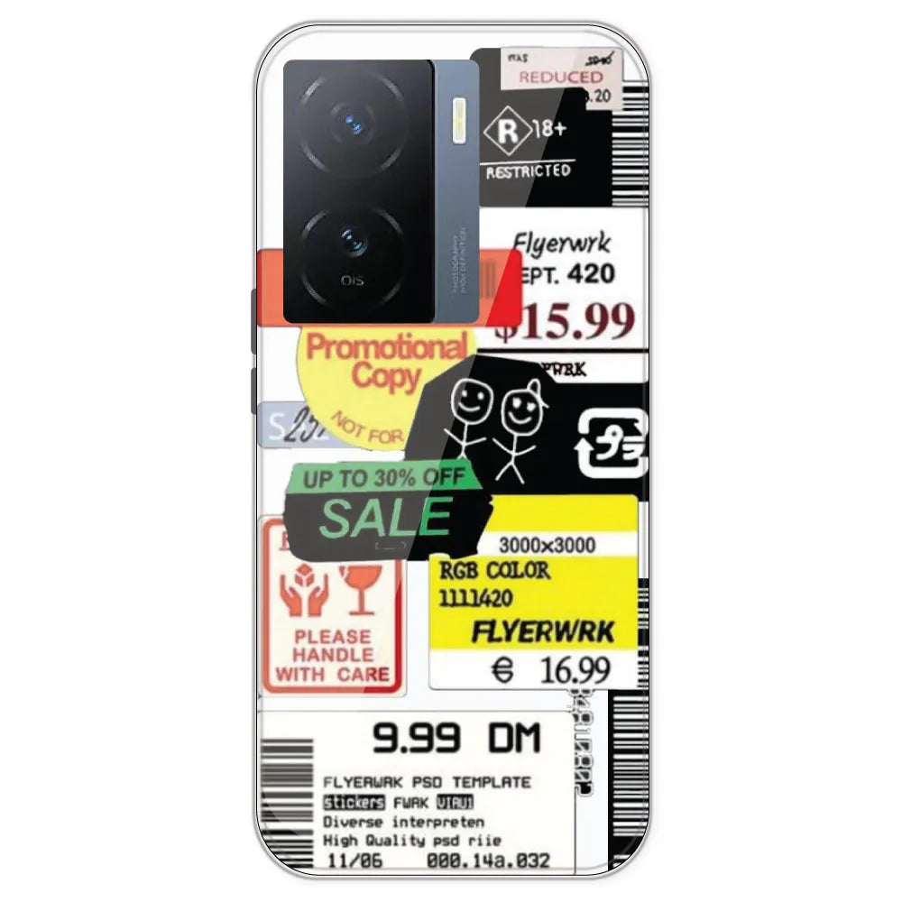 Sales - Clear Printed Silicone Case For IQOO Z7
