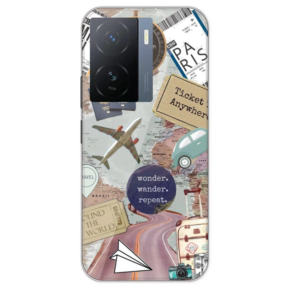 Travel Collage - Printed Silicone Case For IQOO Z7