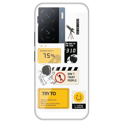 Space - Clear Printed Silicone Case For IQOO Z7