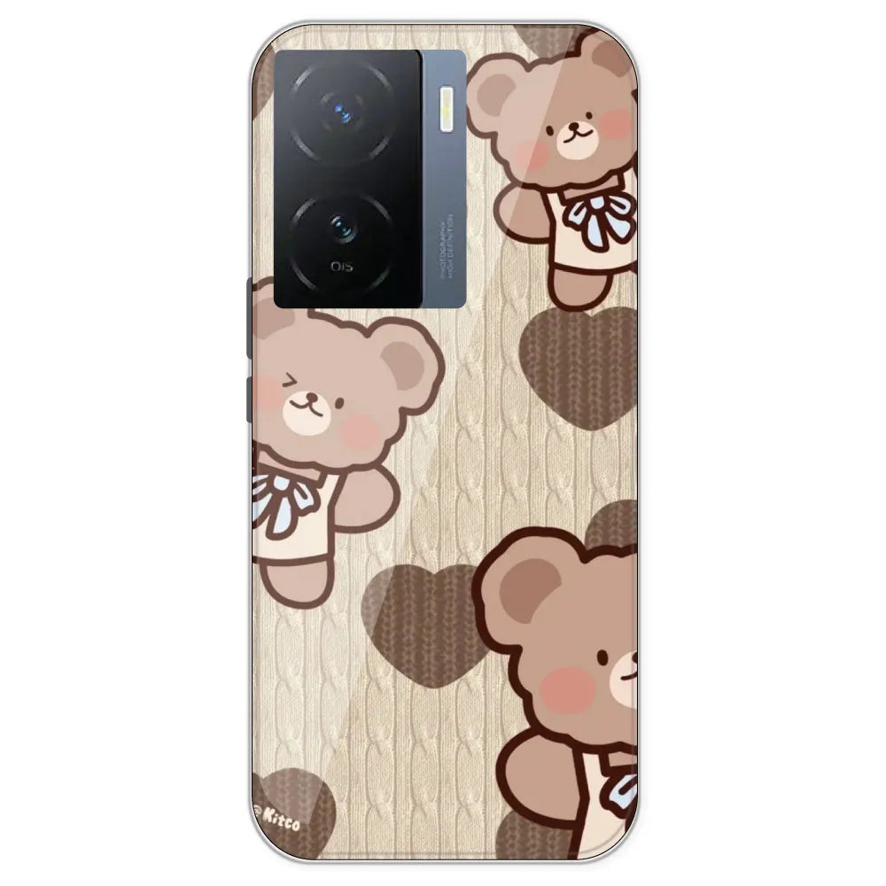 Teddy Heart - Printed Silicone Case For IQOO Z7