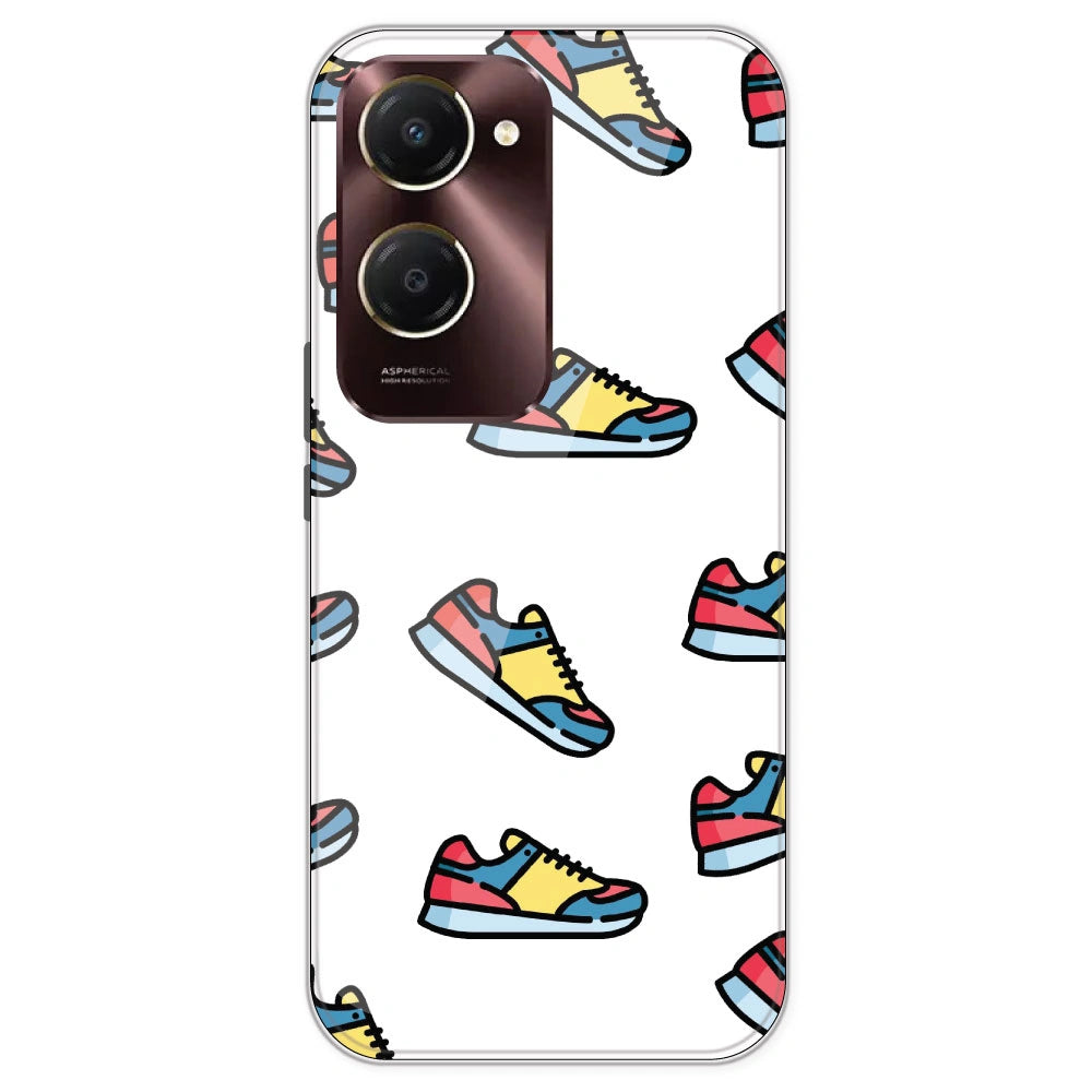 Sneakers - Clear Printed Silicone Case For IQOO Z9 Lite