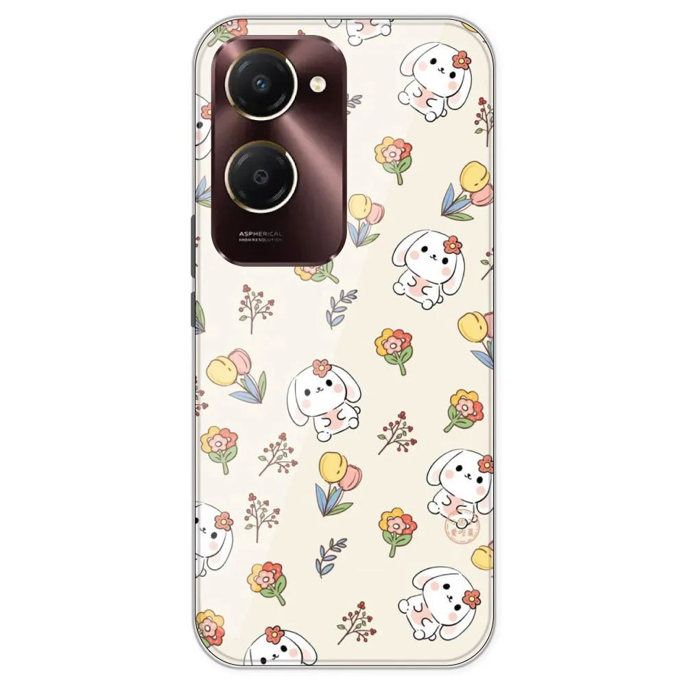 Cute Bunny - Printed Silicone Case For IQOO Z9 Lite