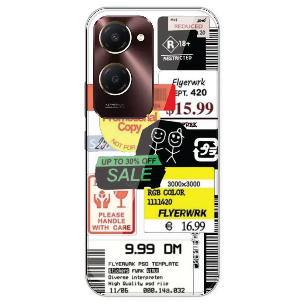 Sales - Clear Printed Silicone Case For IQOO Z9 Lite