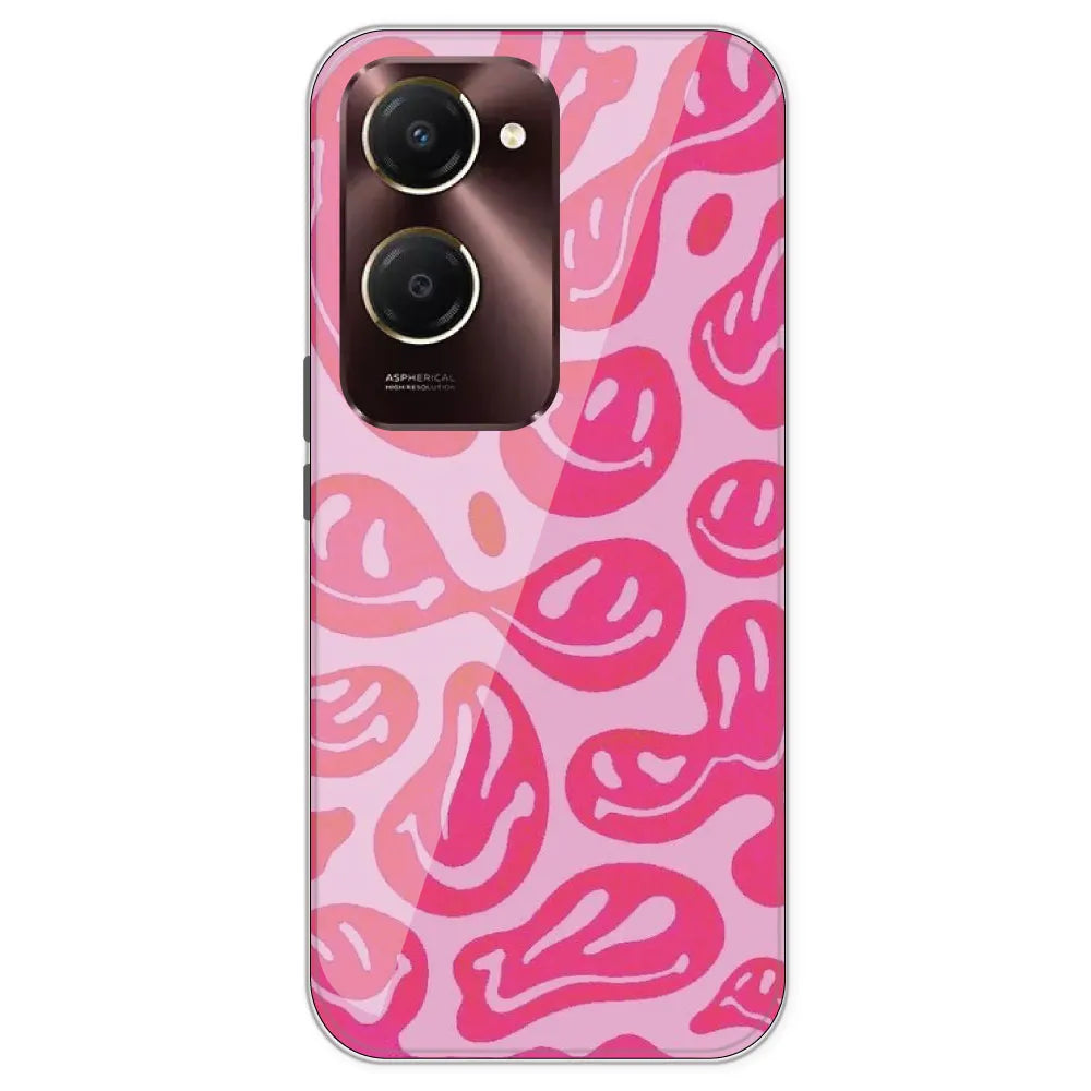 Pink Smilies - Printed Silicone Case For IQOO Z9 Lite