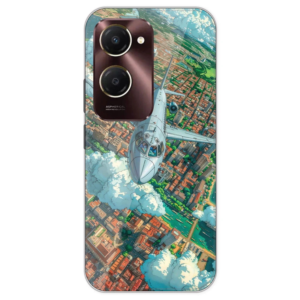 Flying Over City - Printed Silicone Case For IQOO Z9