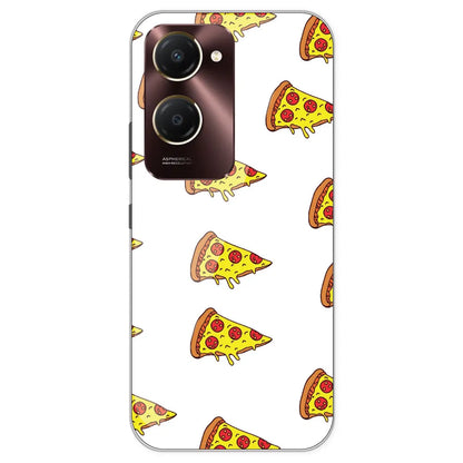 Pizza - Clear Printed Silicone Case For IQOO Z9 Lite