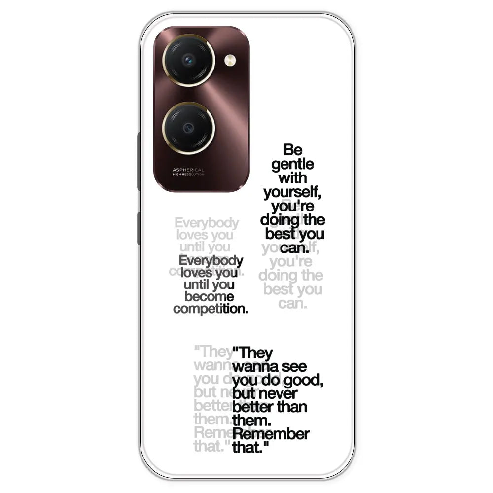 Motivational Quotes - Clear Printed Silicone Case For IQOO Z9 Lite
