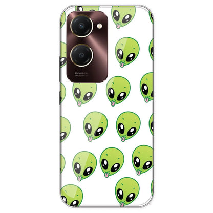 Alien - Clear Printed Silicone Case For IQOO Z9 Lite