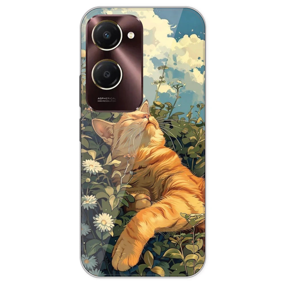 Garfield Sleeping - Printed Silicone Case For IQOO Z9 Lite