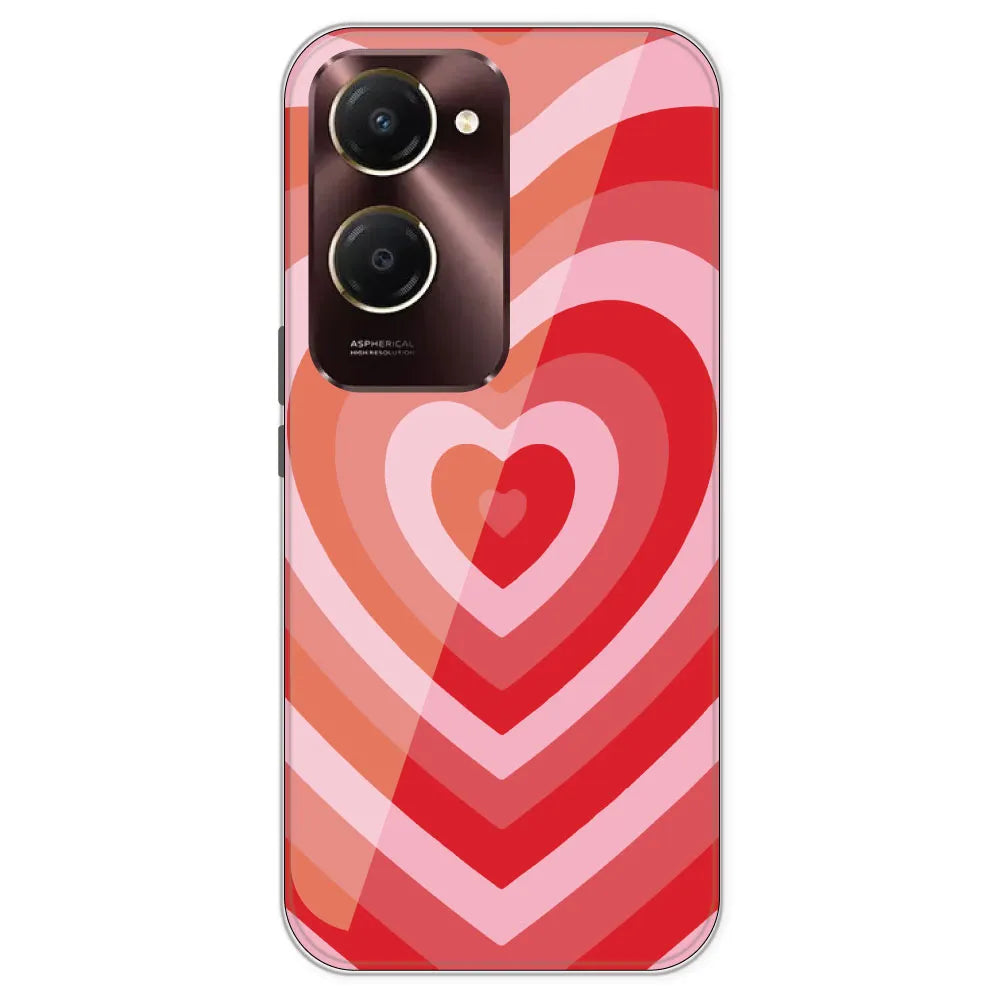 Red Hearts - Printed Silicone Case For IQOO Z9 Lite