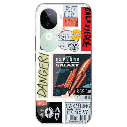 Galaxy - Clear Printed Silicone Case For IQOO Z9S