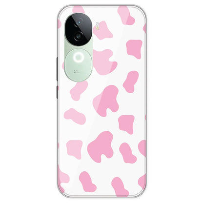 Pink Cow Print - Clear Printed Silicone Case For IQOO Z9S