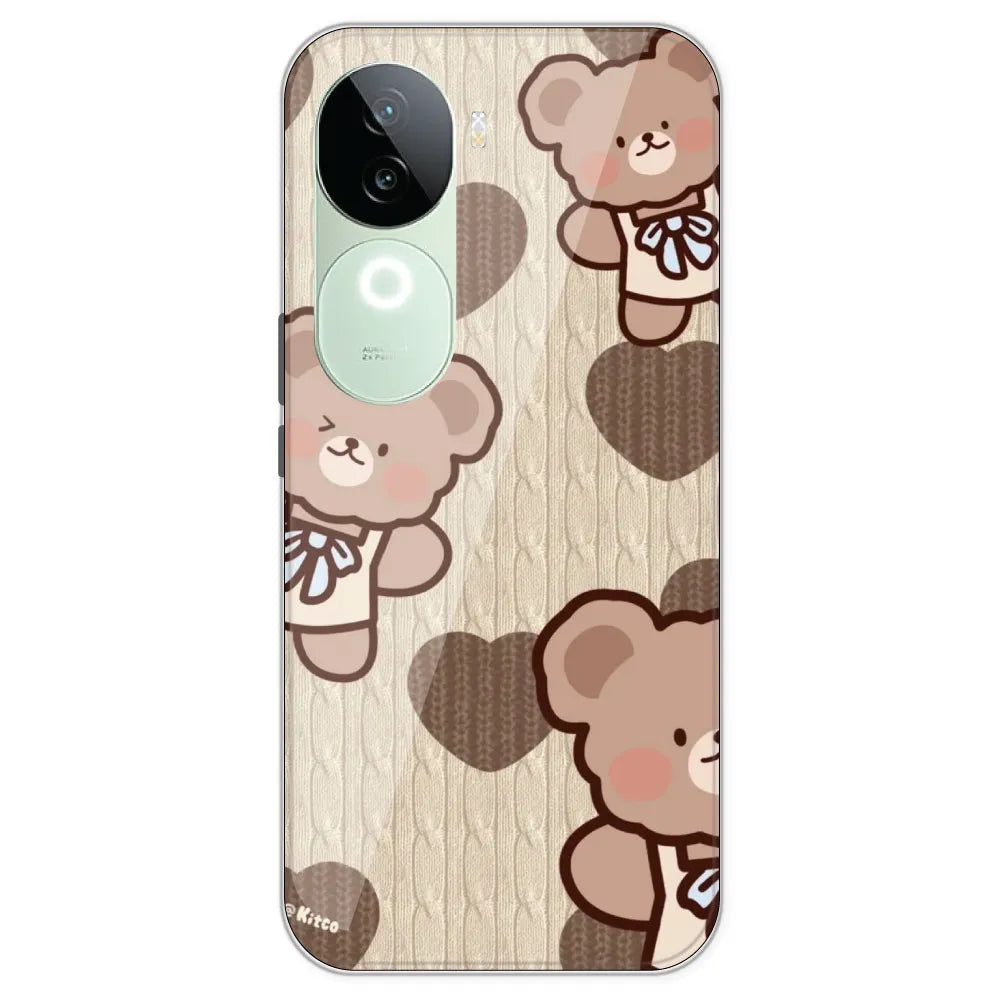 Teddy Heart - Printed Silicone Case For IQOO Z9S