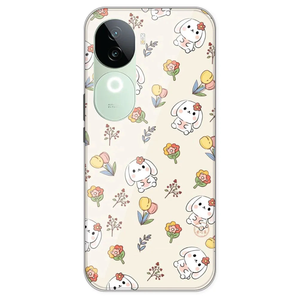 Cute Bunny - Printed Silicone Case For IQOO Z9S