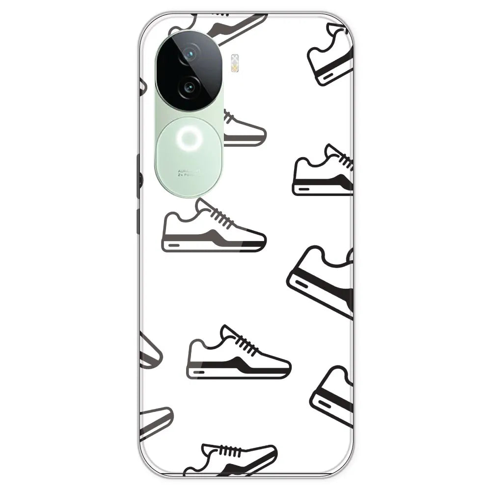 Black Sneakers - Clear Printed Silicone Case For IQOO Z9S