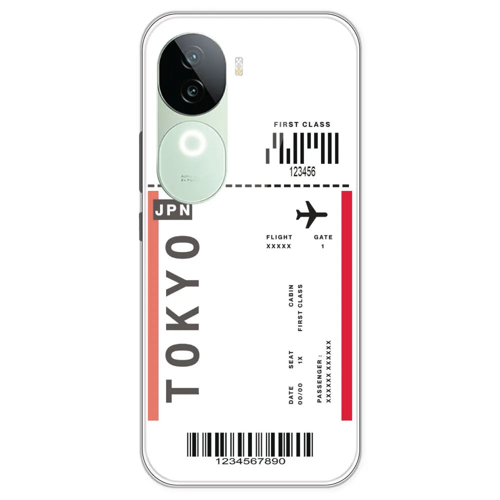 Tokyo Ticket - Clear Printed Silicone Case For IQOO Z9S