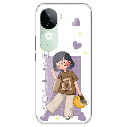 Introvert Girl - Clear Printed Silicone Case For IQOO Z9S
