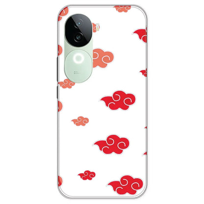 Red Clouds - Clear Printed Silicone Case For IQOO Z9S