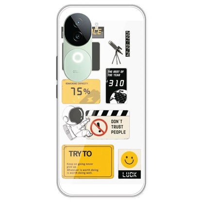 Space - Clear Printed Silicone Case For IQOO Z9S