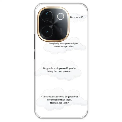 Quotes And Clouds - Clear Printed Silicone Case For IQOO Z9S Pro