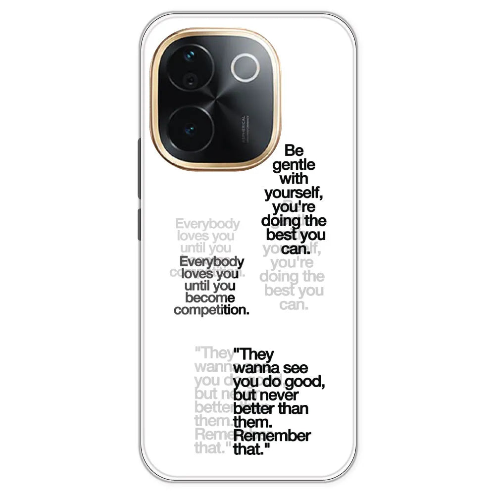 Motivational Quotes - Clear Printed Silicone Case For IQOO Z9S Pro
