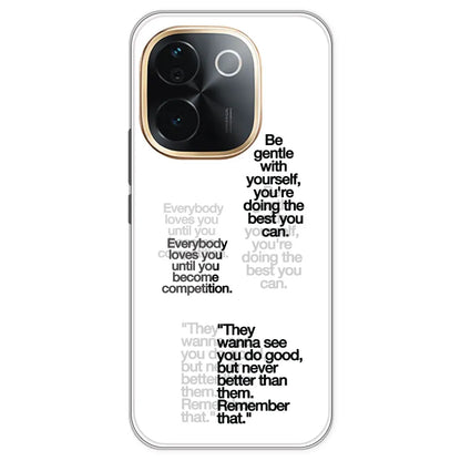 Motivational Quotes - Clear Printed Silicone Case For IQOO Z9S Pro
