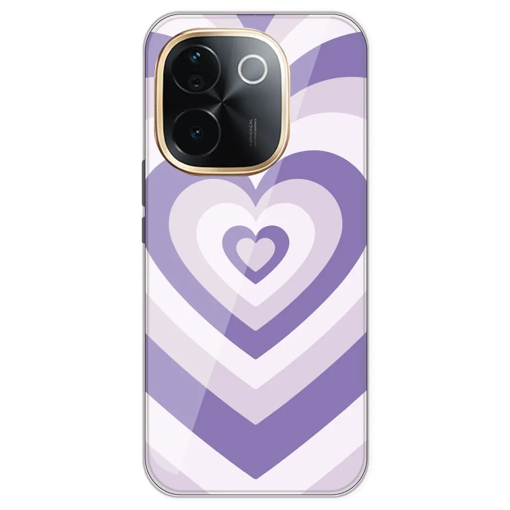 Dark Purple Hearts - Printed Silicone Case For IQOO Z9S Pro