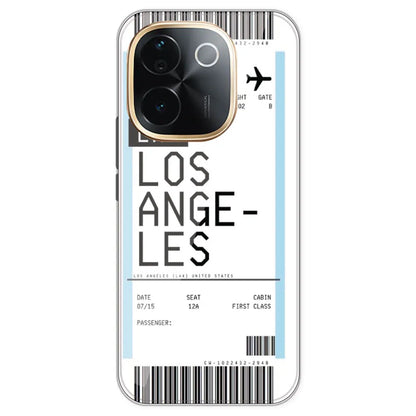Los Angeles Ticket - Clear Printed Silicone Case For IQOO Z9S Pro