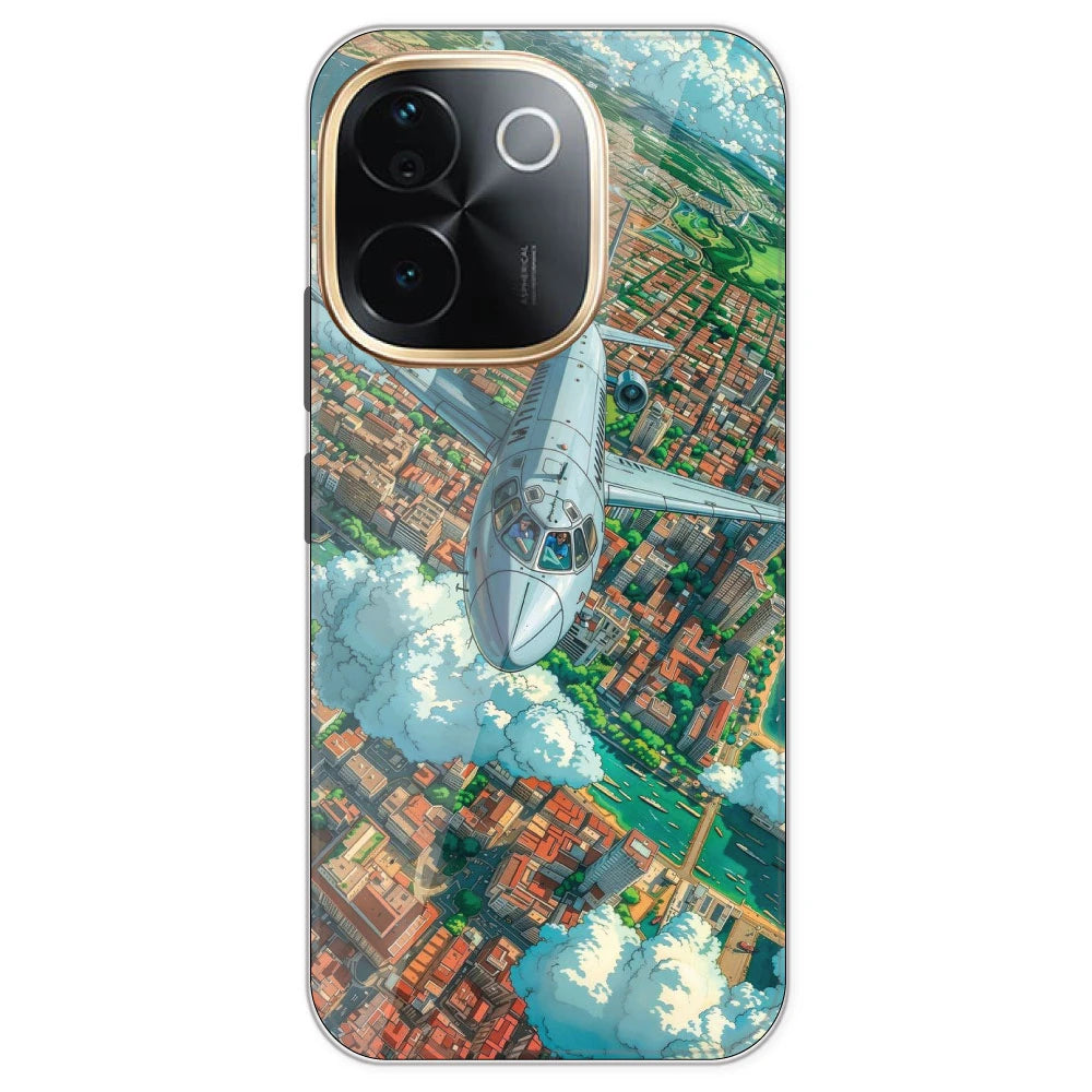 Flying Over City - Printed Silicone Case For IQOO Z9S Pro