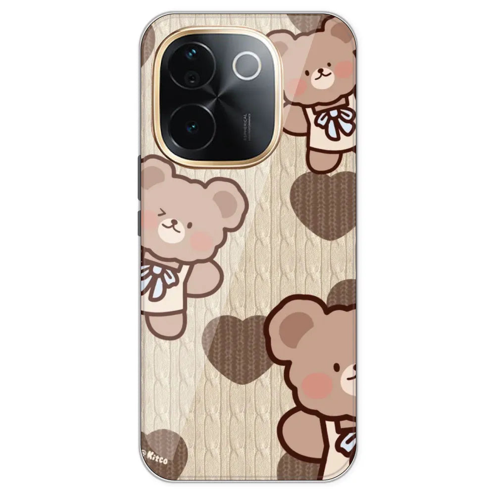 Teddy Heart - Printed Silicone Case For IQOO Z9S Pro