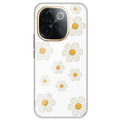 Smile Flowers - Clear Printed Silicone Case For IQOO Z9S Pro