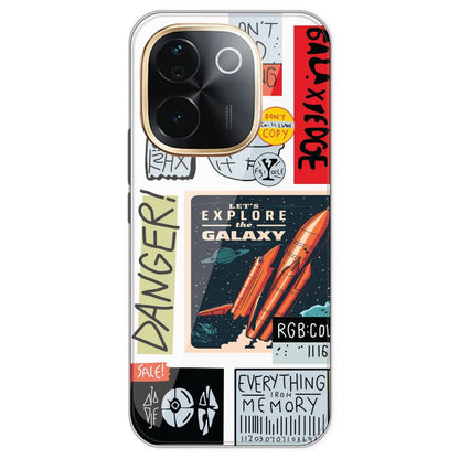 Galaxy - Clear Printed Silicone Case For IQOO Z9S Pro