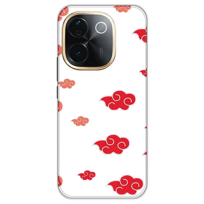 Red Clouds - Clear Printed Silicone Case For IQOO Z9S Pro