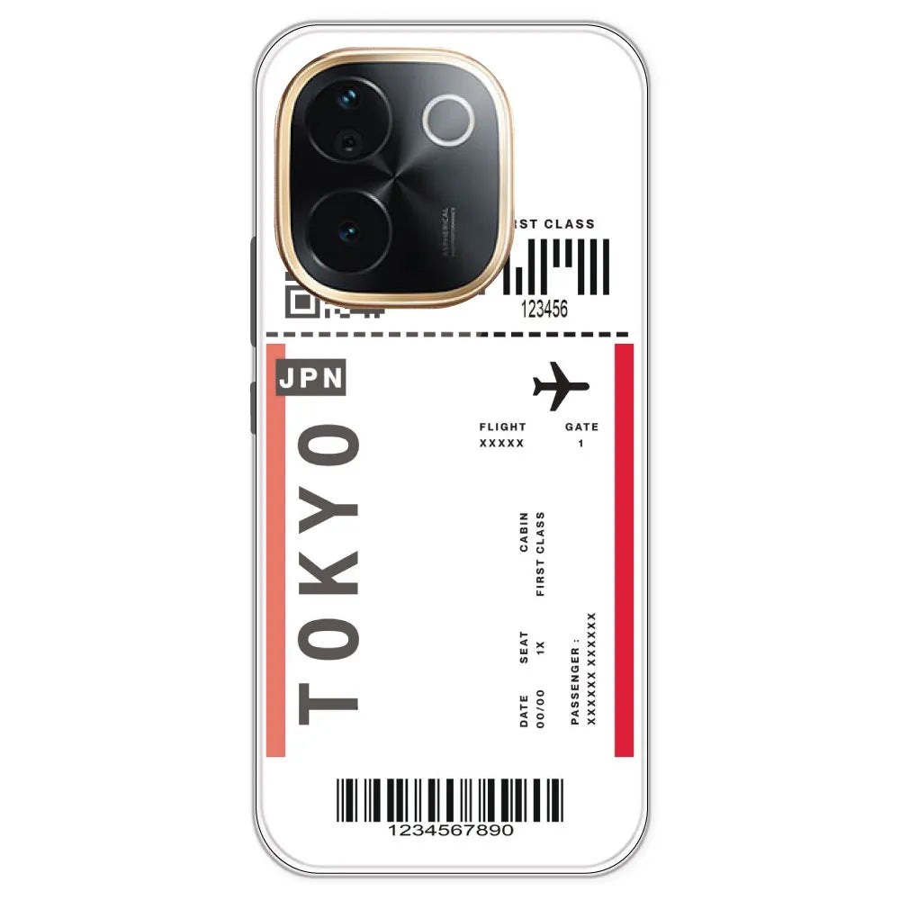 Tokyo Ticket - Clear Printed Silicone Case For IQOO Z9S Pro