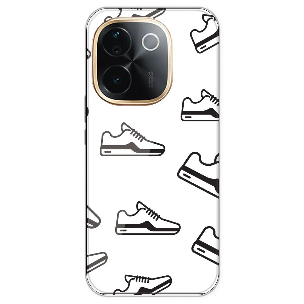 Black Sneakers - Clear Printed Silicone Case For IQOO Z9S Pro