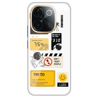 Space - Clear Printed Silicone Case For IQOO Z9S Pro