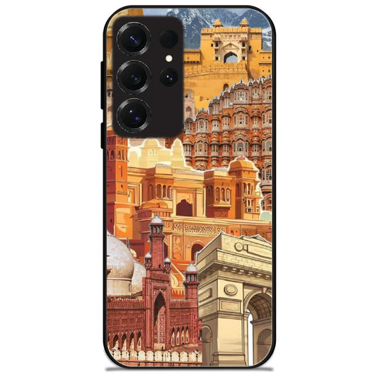 Indian Monuments Montage - Glossy Metal Silicone Case for Samsung Galaxy S25 Ultra
