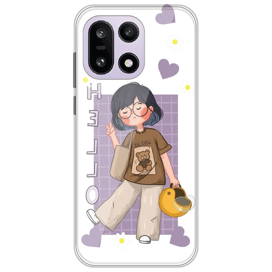 Introvert Girl - Clear Printed Silicone Case for OnePlus 15