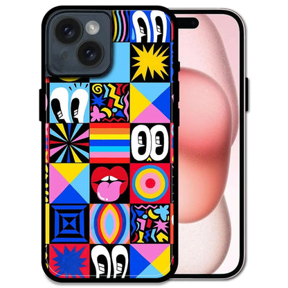 'Funky Fresh - Glossy Metal Silicone Case For Apple iPhone 15
