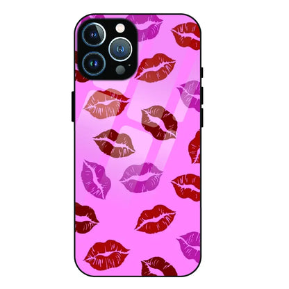 Pink Lips Pop Art Pattern - Glass Case For Apple iPhone 11 Pro