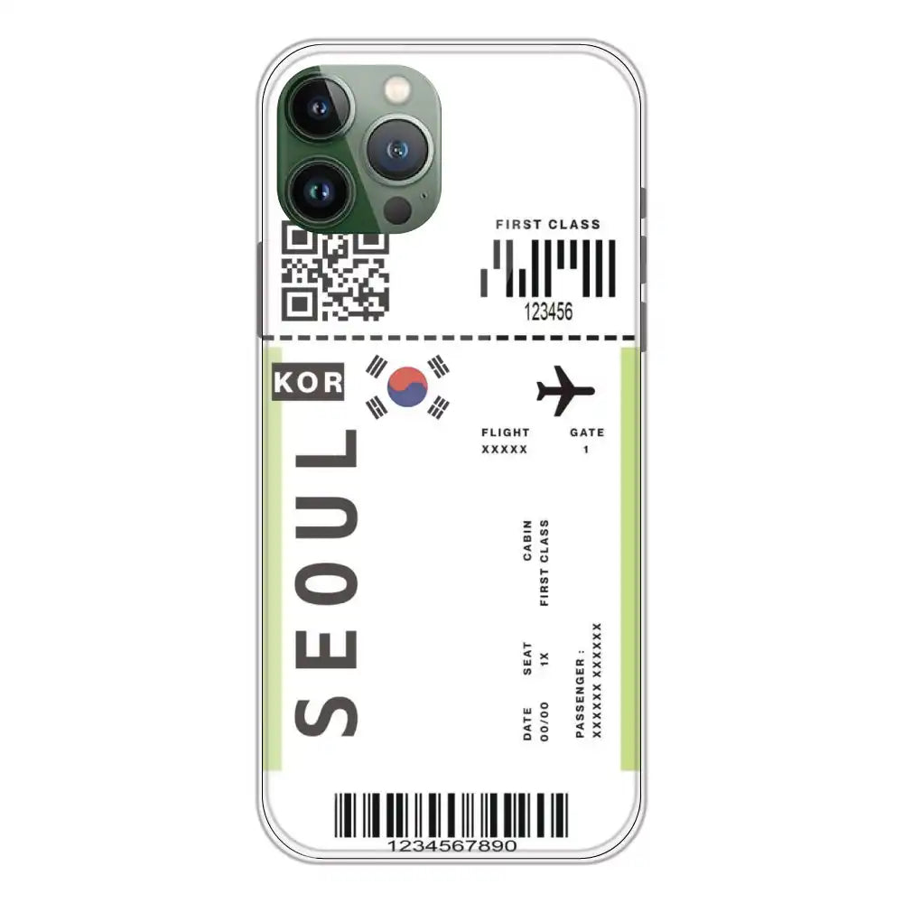 Seoul Ticket - Clear Printed Silicone Case For Apple iPhone 11 Pro