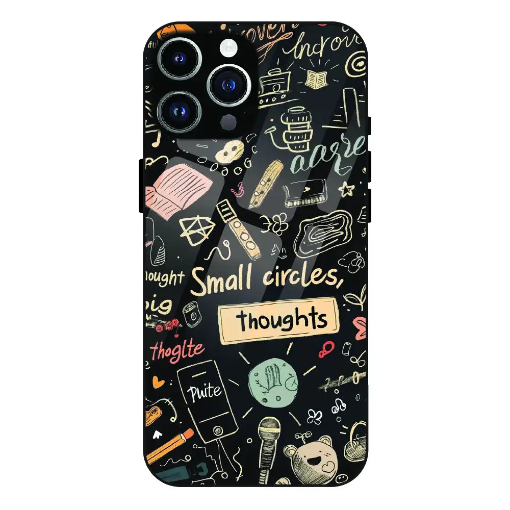 Thought Doodle Noir - Glass Case For Apple iPhone 11 Pro Max