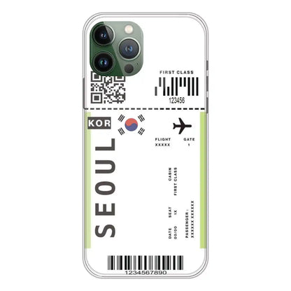 Seoul Ticket - Clear Printed Silicone Case For Apple iPhone 11 Pro Max