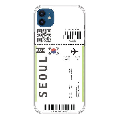 Seoul Ticket - Clear Printed Silicone Case For Apple iPhone 12 Mini