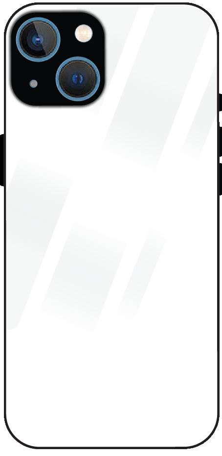 iPhone 13 back cover mockup - customisable tempered glass case