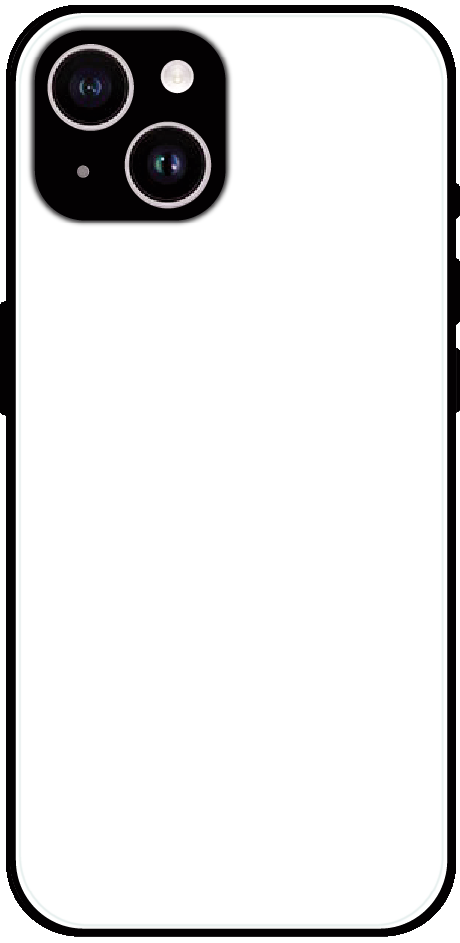 iPhone 14 back cover mockup - customisable glossy metal silicone case