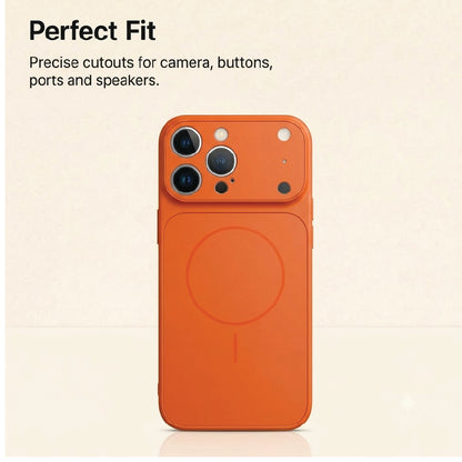 iPhone 15 Pro Max - AG Glass Converter Magsafe Case in Orange - Precise Cutouts for Camera, Buttons & Ports