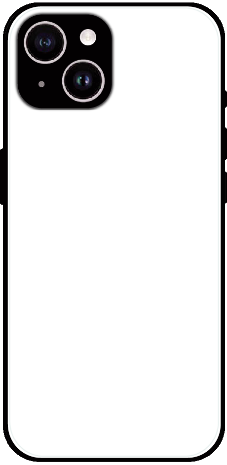 iPhone 15 Plus back cover mockup - customisable glossy metal silicone case
