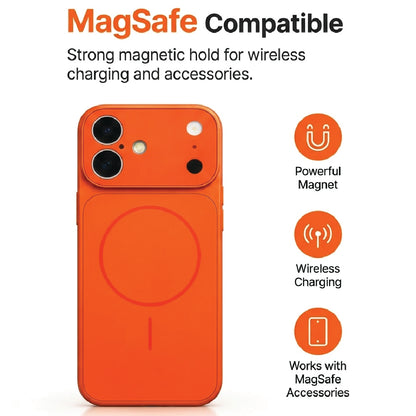 iPhone 16 - AG Glass Converter Magsafe Case in Orange - MagSafe Compatible, Strong Magnetic Hold